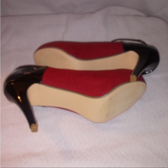 JUST FAB red/black pumps - Picture 6 of 7